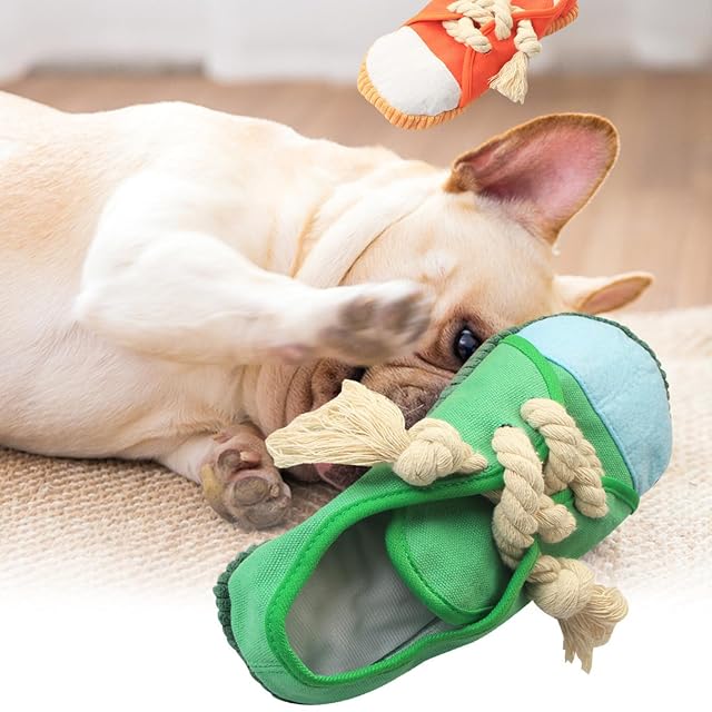 Foto 3 de 8 de Teogneot 2 Piezas Juguete para Masticar Perro, Duradero Zapato de Perro, Juguetes interactivos para Perros