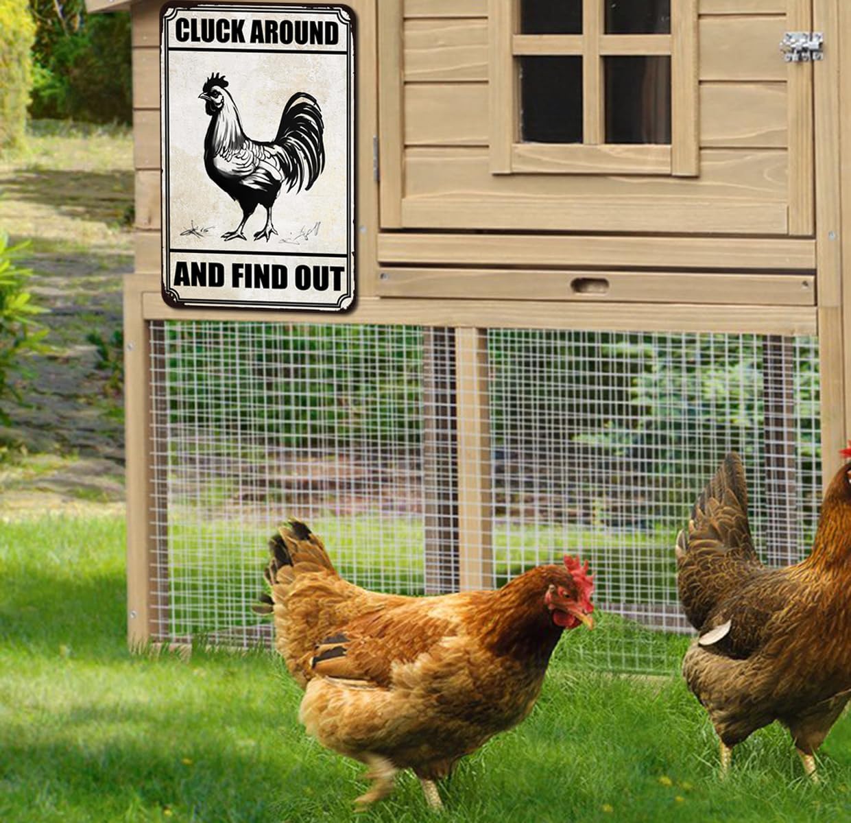 Chiken Gifts Funny Chicken Metal Sign For Home Chicken Decor Coop Rooster Decorations Farm Kitchen Chicken Wall Stuff 8x12 Inches
