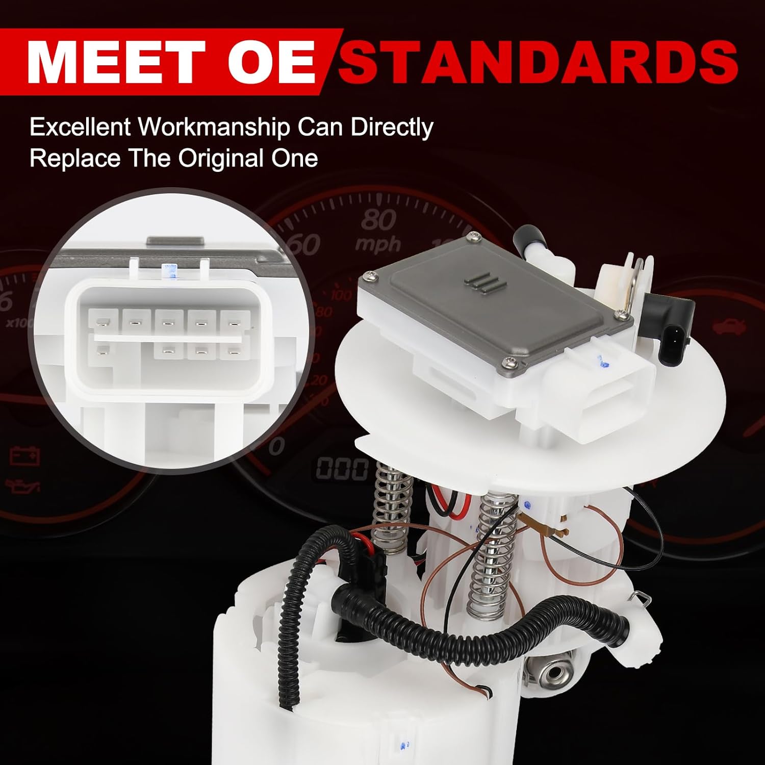 Electric Fuel Pump Module Assembly w/Sending Unit Compatible with Hyundai Sonata 2015-2019 & Kia Optima 2016-2020, 1.6L 2.0L 2.4L 3.3L, Replace# SP3087M, 31110-D5500, 31110-C2500