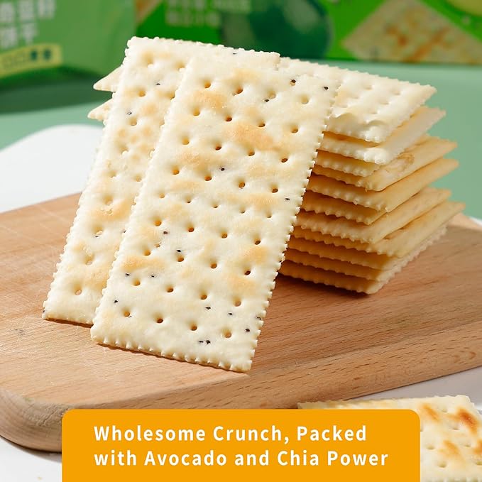 Galletas Vloong Avocado Chia Seeds Saltine Crackers 6.8 oz miniatura 4