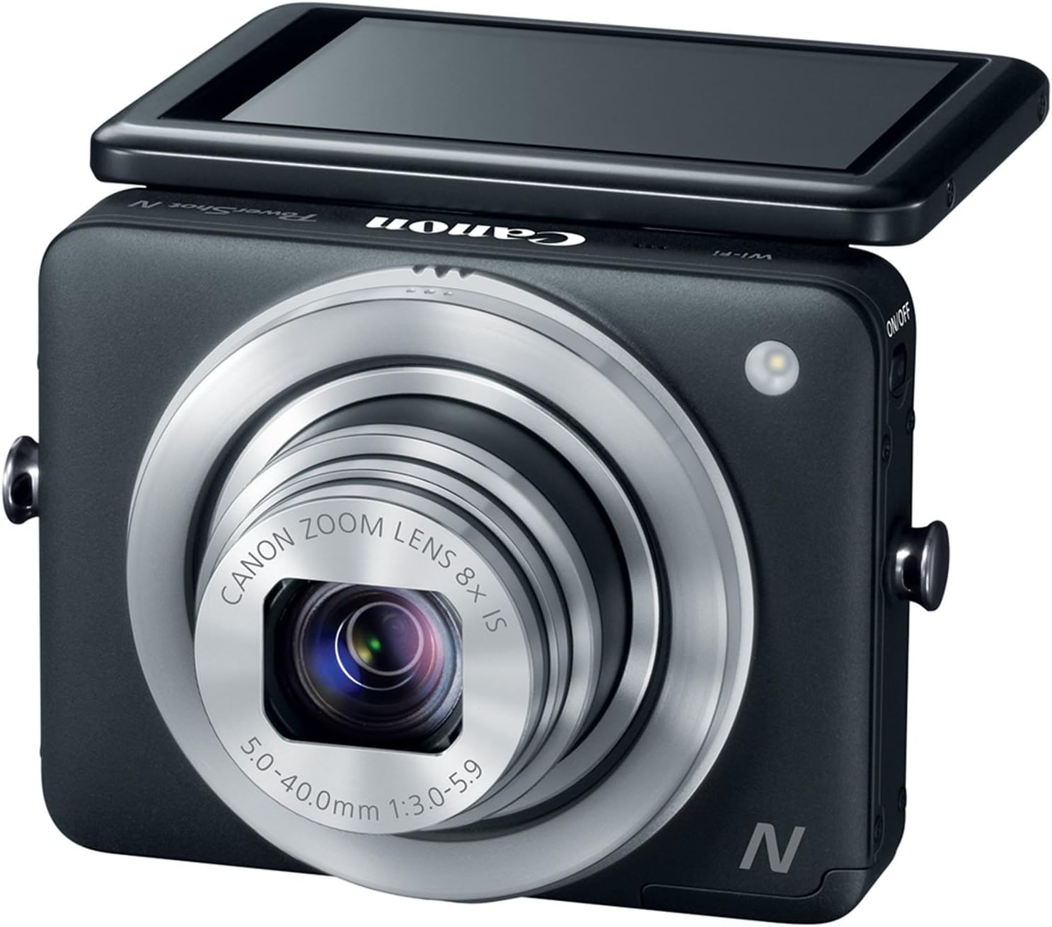 Canon PowerShot N 12.1 MP CMOS Digital Camera with 8x Optical Zoom and 28mm Wide-Angle Lens (Black)