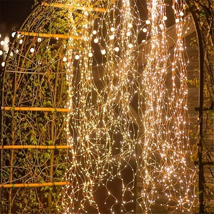 Amazon Com Hhxiao String Light Led Copper Wire Vine Lights String Waterfall Light Christmas Branch Light For Garden Outdoor Party Tree Decoration Garden Outdoor