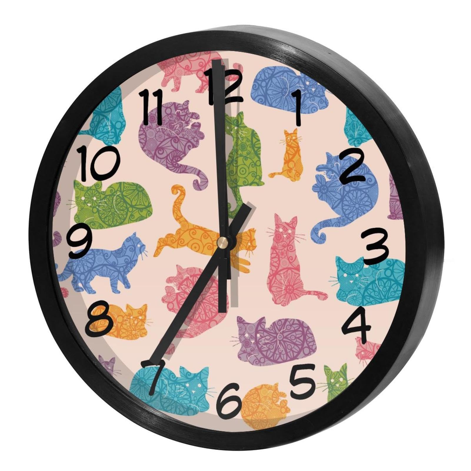 Horloge murale silencieuse sans tic-tac à pile montre ronde décoration maison salon