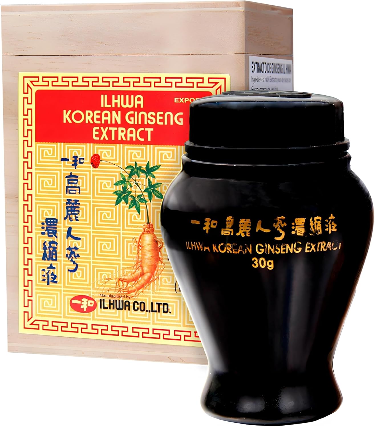 Korean Ginseng Extract 100% Pure Ilhwa | For Making Ginseng Tea – Relaxing & Revitalizing Experience – Local & Exclusive Extracted Panax Ginseng Roots | 30g Api-Nature