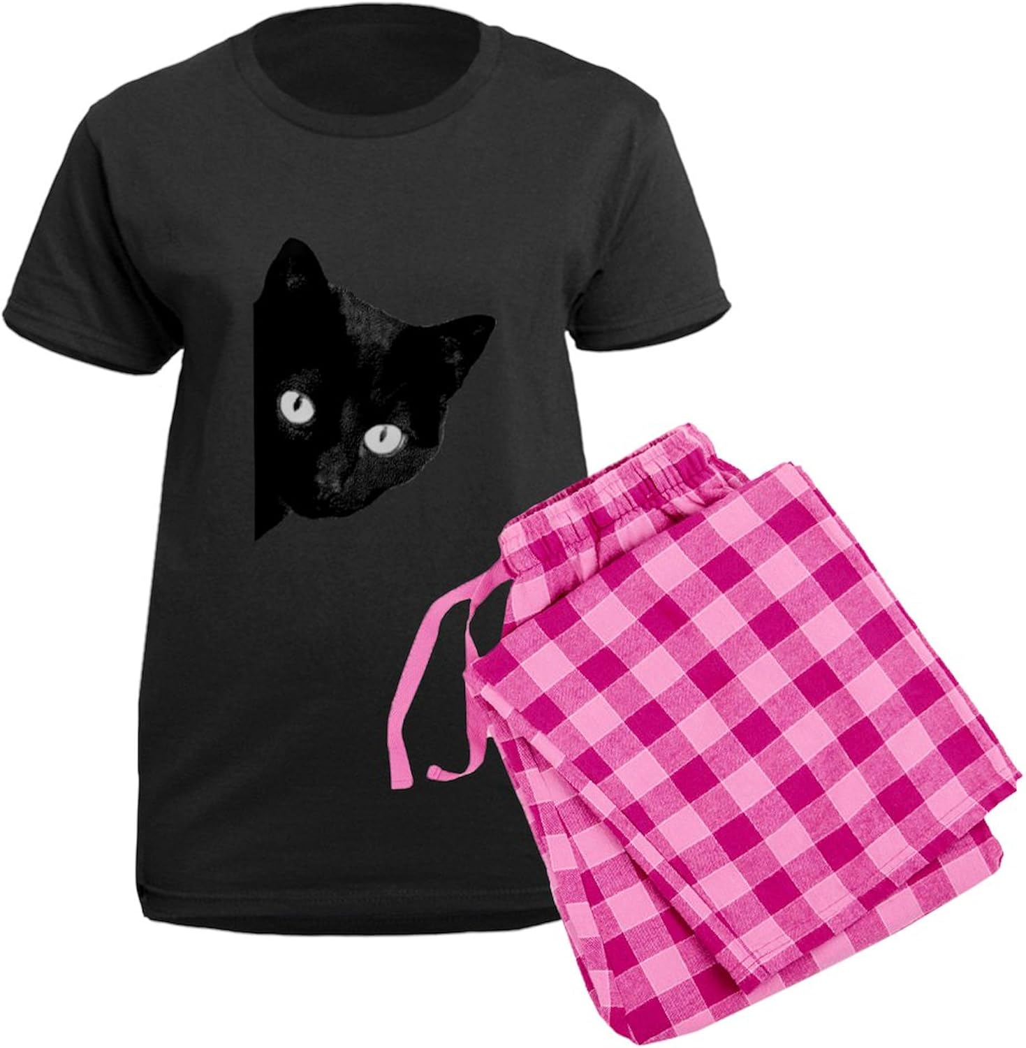 CafePress BLACK CAT Pajamas Womens Novelty PJ Sleepwear