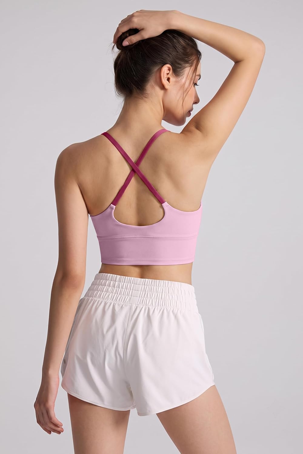 Longline Sports Bra for Women Workout image 2