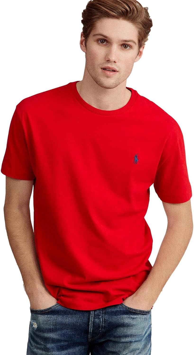 POLO RALPH LAUREN Mens Crew Neck T-Shirt (L, RL2000Red)