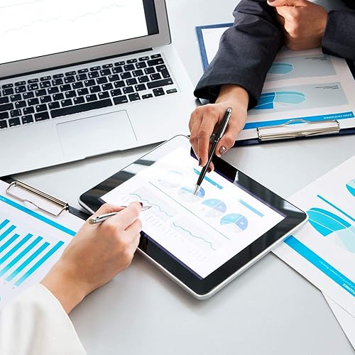 Miniatura 6 de 12 lápices capacitivos para pantallas táctiles, punta de fibra retráctil 2 en 1, lápiz capacitivo compatible con iPad, iPhone, tabletas, Samsung,