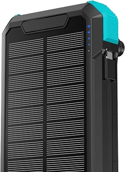 ASP-P20000HS 20000mAh Solar Powerbank, El Kranklı Şar, Type-C, MicroUSB, Kablosuz Şarj, LED Fener, Elektrikli Çakmak, Solar Paneli