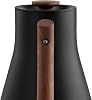Fellow Corvo ECG Electric Kettle - Pour-Over Teapot and Coffee Maker - EU Matte Black with Walnut Handle - 0.9 Litres