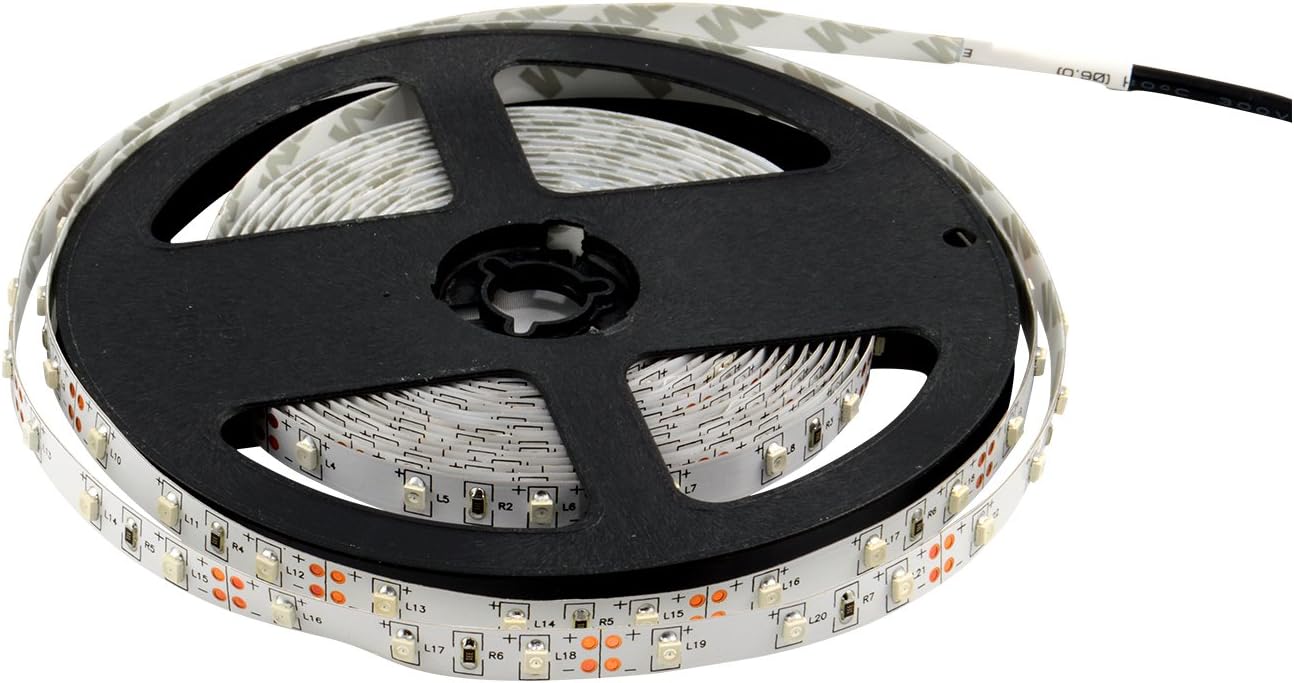 ABI Cool White Flexible LED Strip Light, 300 LEDs, 5 Meters / 16.4 FT Spool, 12VDC (Adapter Not Included)