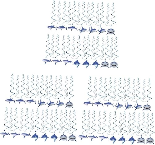 STOBAZA 90 piezas de mariposas decorativas para decorar el océano con cubierta separada, decoración de remolinos espirales