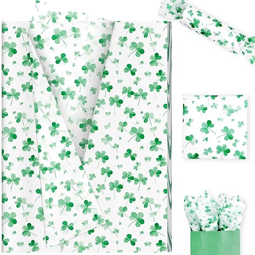 WGOCAUK St. Patrick's Day Tissue Paper Sheets, 60 Pcs Festive