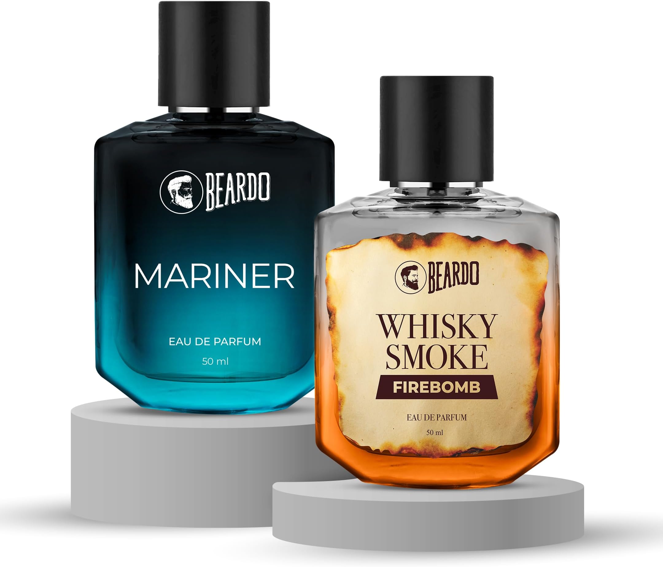 AquaFlame Perfume Set- Mariner & Whisky Smoke Firebomb Perfume for Men (50ml x 2) | Long Lasting Fragrance | Long Lasting Perfume for Men | Gift for Men | Gift for Friend