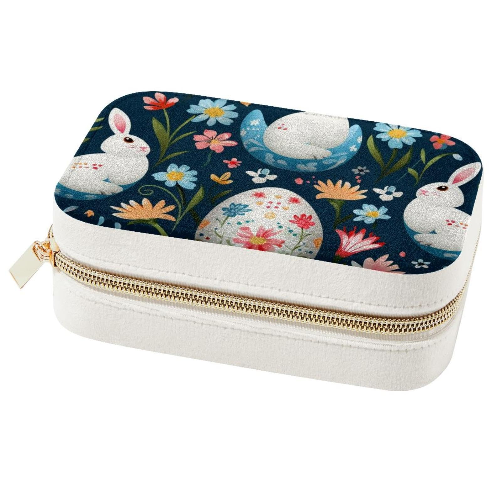 Boîte à bijoux lapin pour boucles d'oreilles et bagues de fille