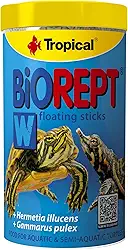 Tropical Biorept W - Rações Em Bastões Com Múltiplos Ingredientes Para As Tartarugas Aquáticas Com Krill E Gammarus - Pote 150G