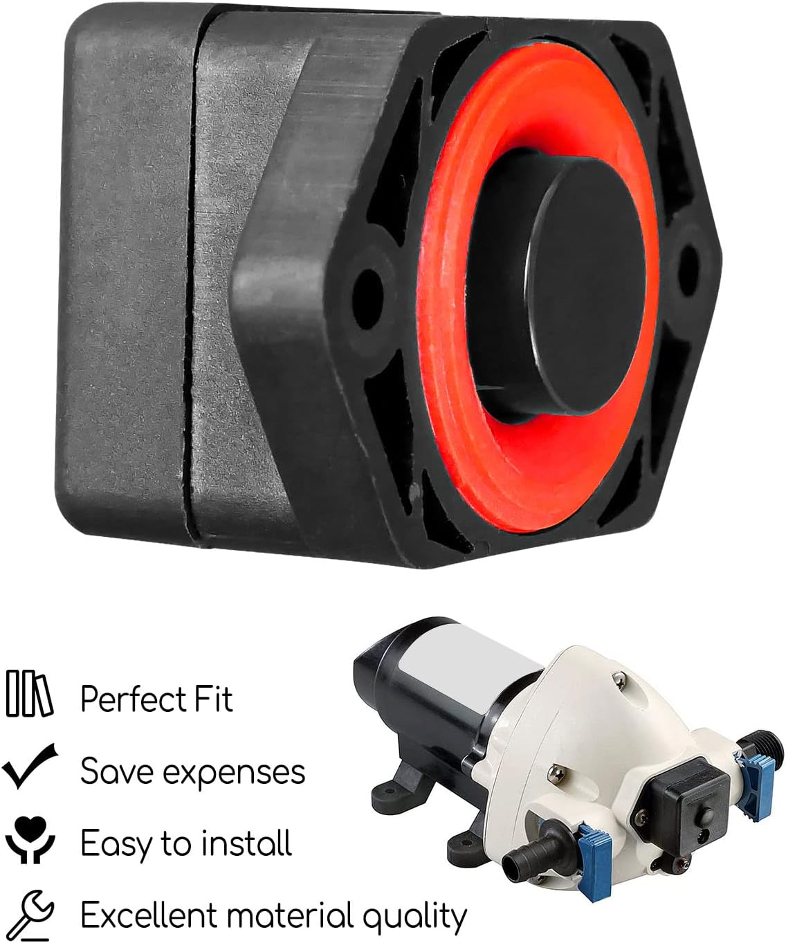Pump Switch Replacement Kit Fit for Flojet Triplex Replace 2091050 | with 50 Psi Switch and Red Wire Leads