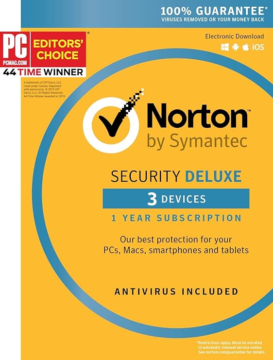 Symantec Norton Security Deluxe 3 Devices 1 Year