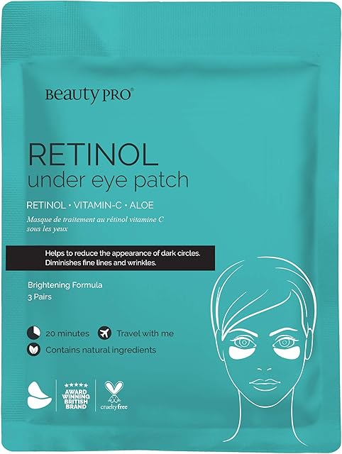 BEAUTYPRO RETINOL Under Eye Masks | 3 Applications | Eye Mask for Dark Circles with Retinol Cream | Under Eye Pads for Fine Lines & Wrinkles | Retinol Eye Cream |