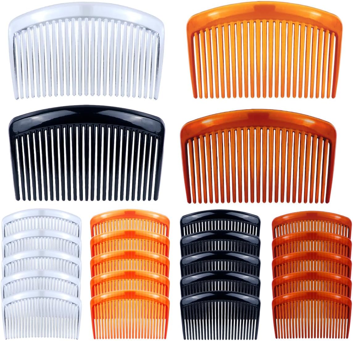 24 Pieces Small Hair Side Combs Plastic French Teeth Hair