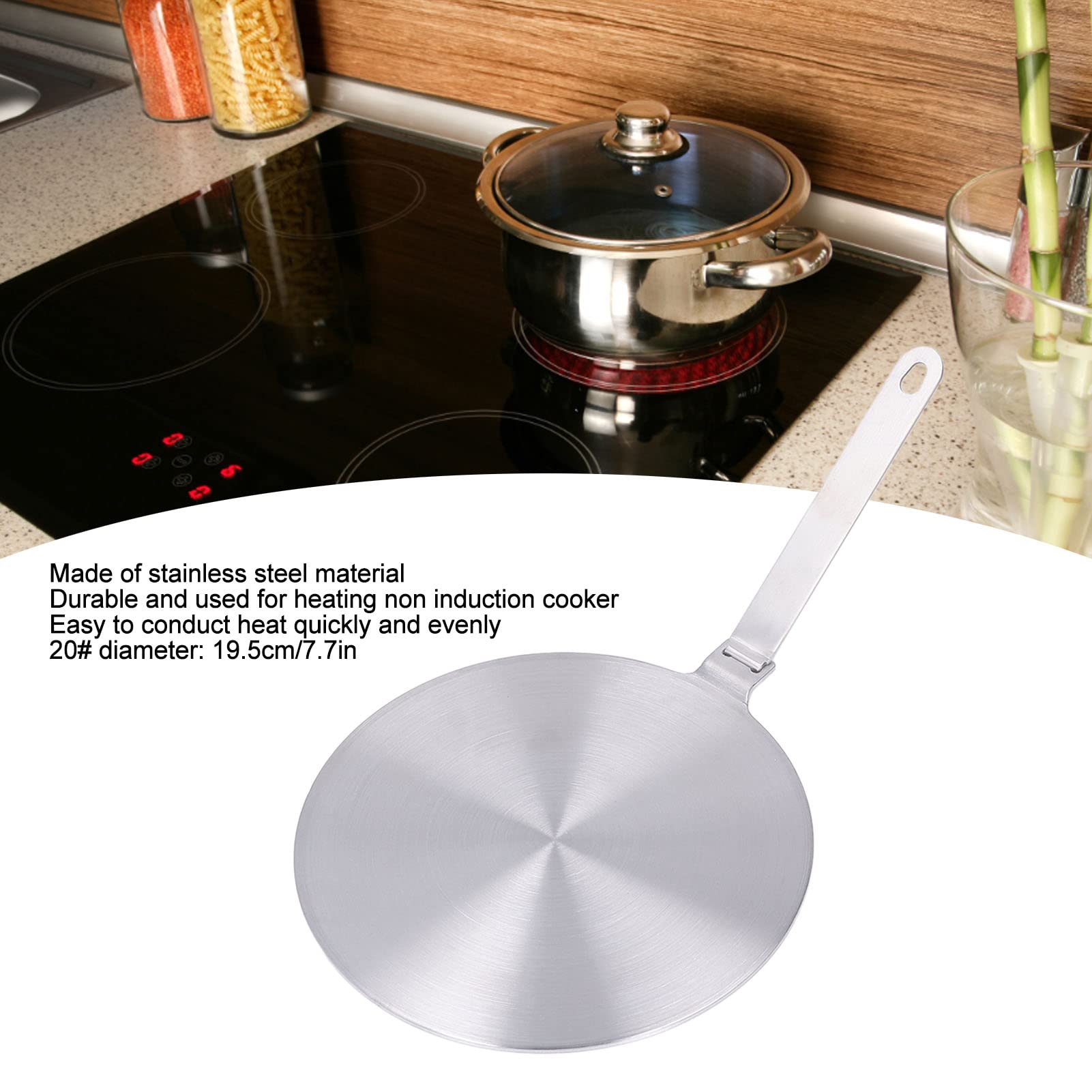 Placa difusora de calor, placa de conducción de calor de acero inoxidable, placa difusora de Cocina de Inducción para Protector de tufa eléctrica de cocina - AliExprs 15