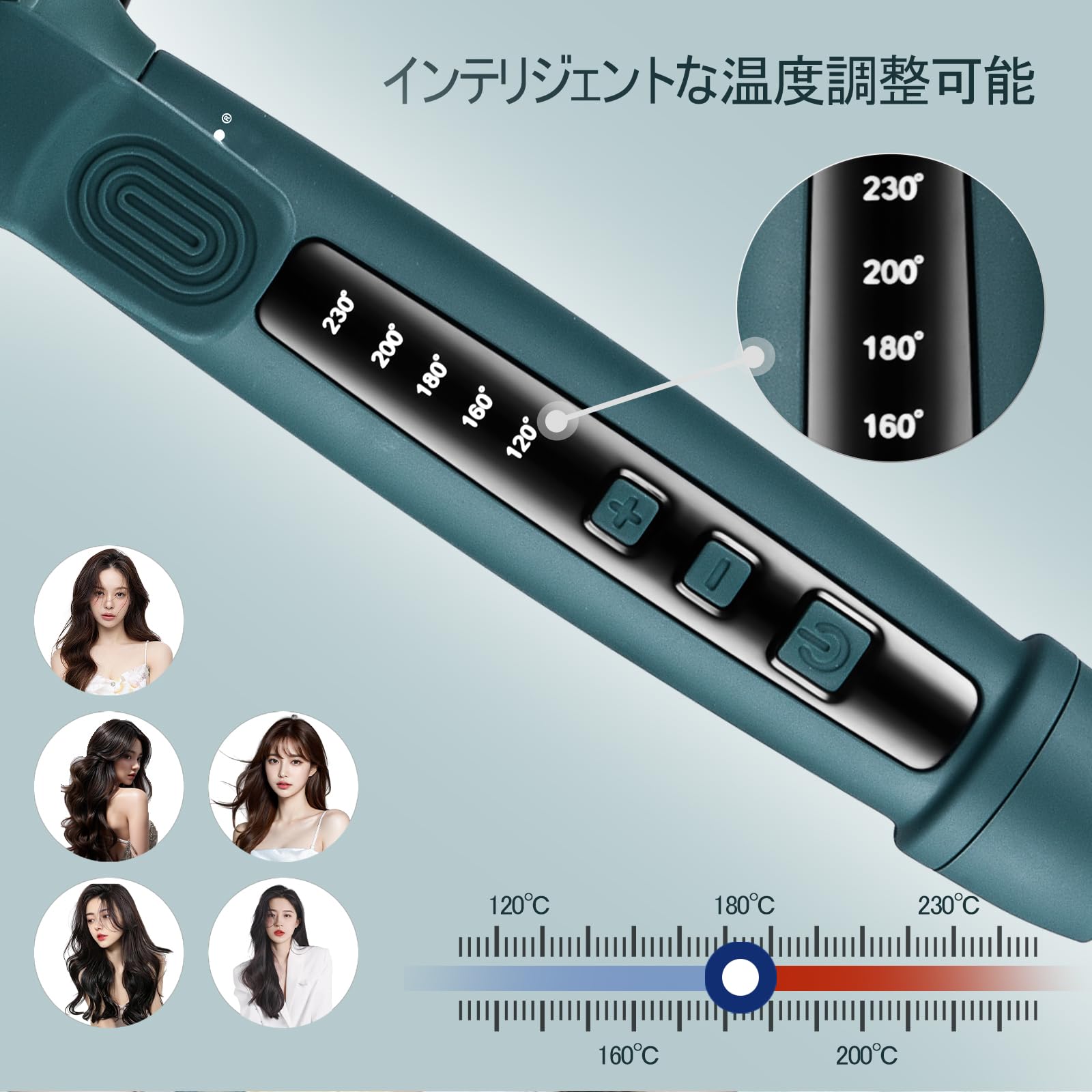 Amazon | CkeyiN Plus ヘアアイロン 40mm ヘアコテ セラミック カール
