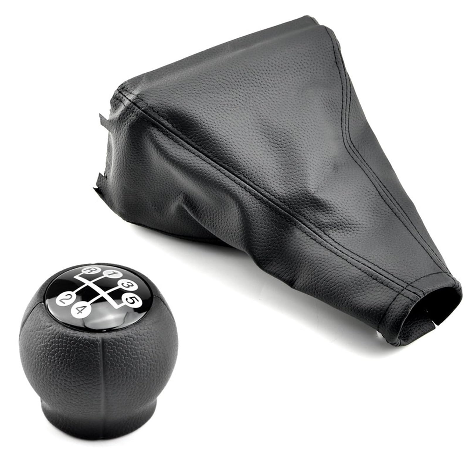 HSUKIHO Car Shift Knob Cover for OPEL for Corsa C for TIGRA B for Combo C Car Handbrake Gear Shift Knob Shifter Gaiter Boot(2Pcs Gear Knob Cover)