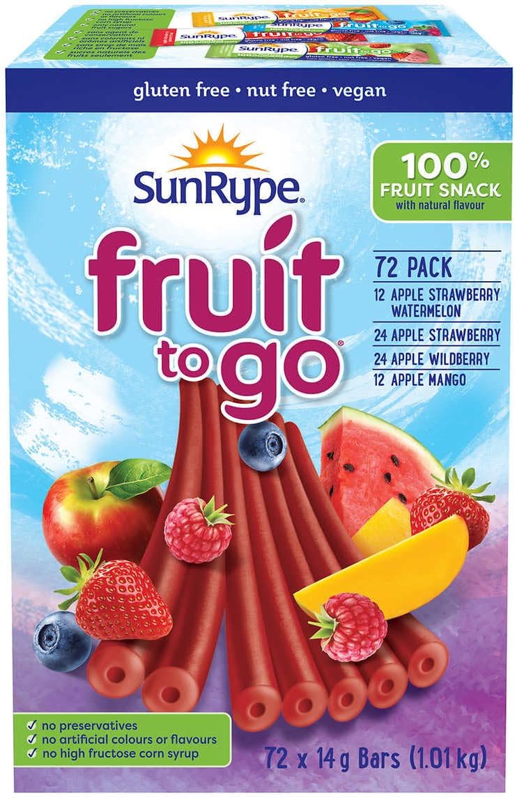 SunRype Fruit to Go (72ct) 14g (0.49 oz.) Snacks, Variety Pack (Imported from Canada)
