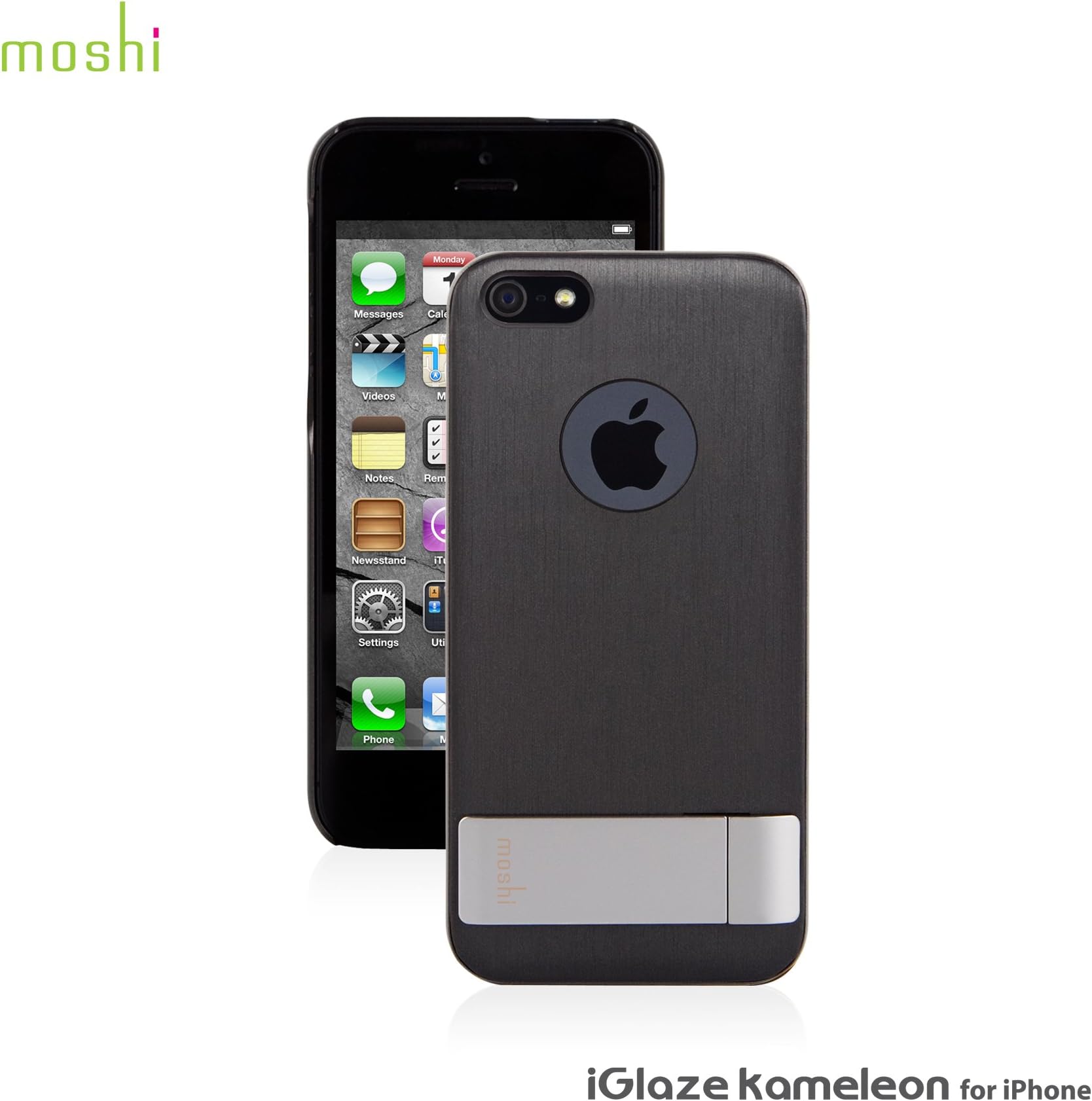 Moshi iGlaze Kameleon Hardshell Case with Kickstand for iPhone SE/5s/5 - Black