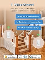 Vista 5 de meross 3-Way Smart Switch 2 Pack, Neutral Wire Required, Compatible with Apple HomeKit, Alexa, Hey Google and SmartThings, Single Pole & 3 Way