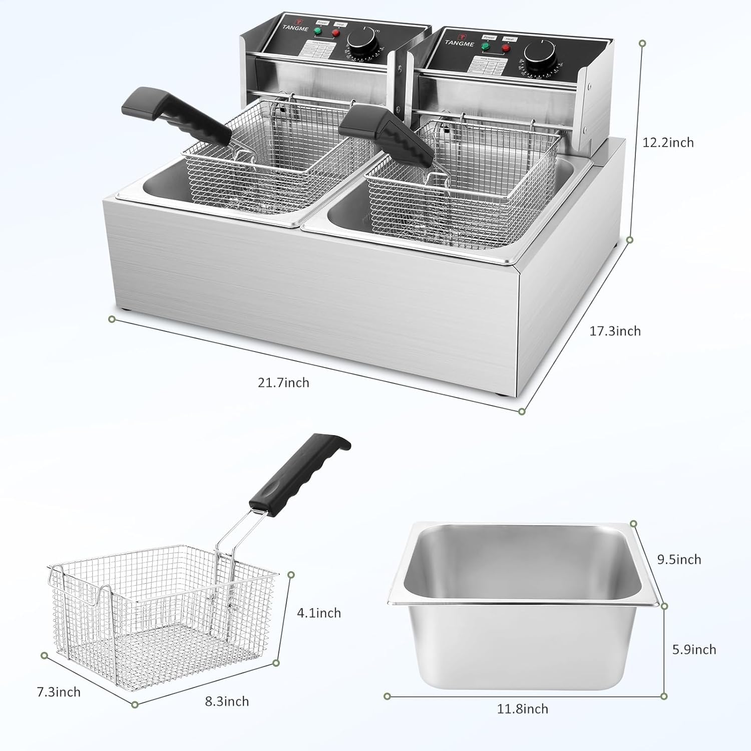 フライヤー 大容量 ステンレス鋼 電気フライヤー 3400W Amazon.co.jp: フライヤー 大容量 ステンレス鋼 電気フライヤー 3400W