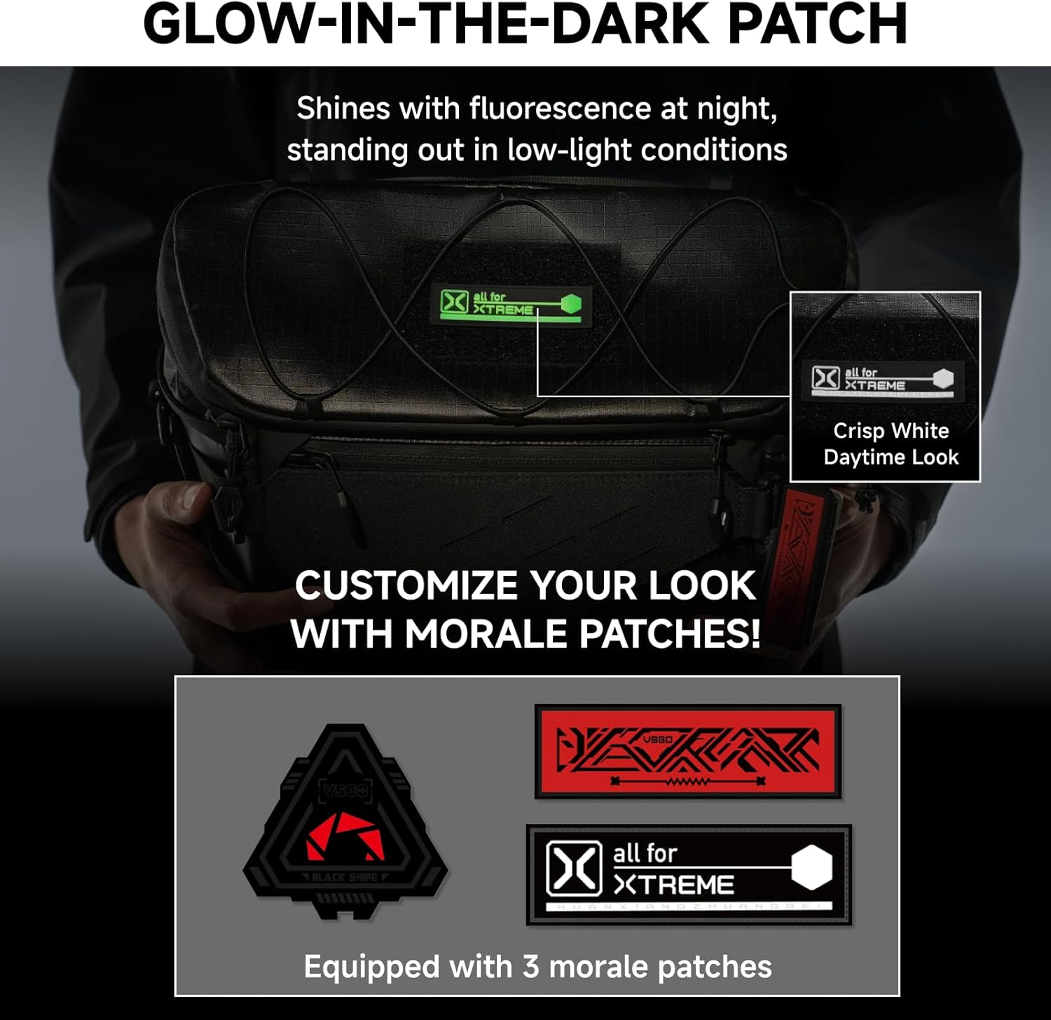 VSGO Black Snipe Pro 7-9L Expandable Camera Sling Bag – Waterproof Techwear Fabric, Anti-Twist, Modular Dividers & Tripod Holder, Lightweight Professional Camera Bag - Image 8