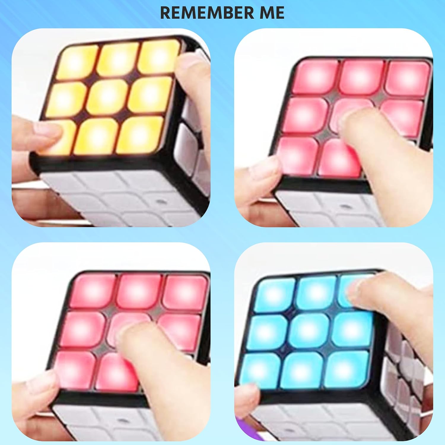 WALA Rechargeable Kids Activity Cube - 7 Fun Games - Electronic Toys for Kids - Memory & Brain Training - Gift for Ages 8-13
