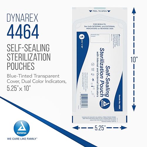 Miniatura 27 de Dynarex Bolsas de esterilización - Bolsas de autoclave autosellantes para herramientas médicas, dentales, de tatuajes y cuidado de uñas, cubierta