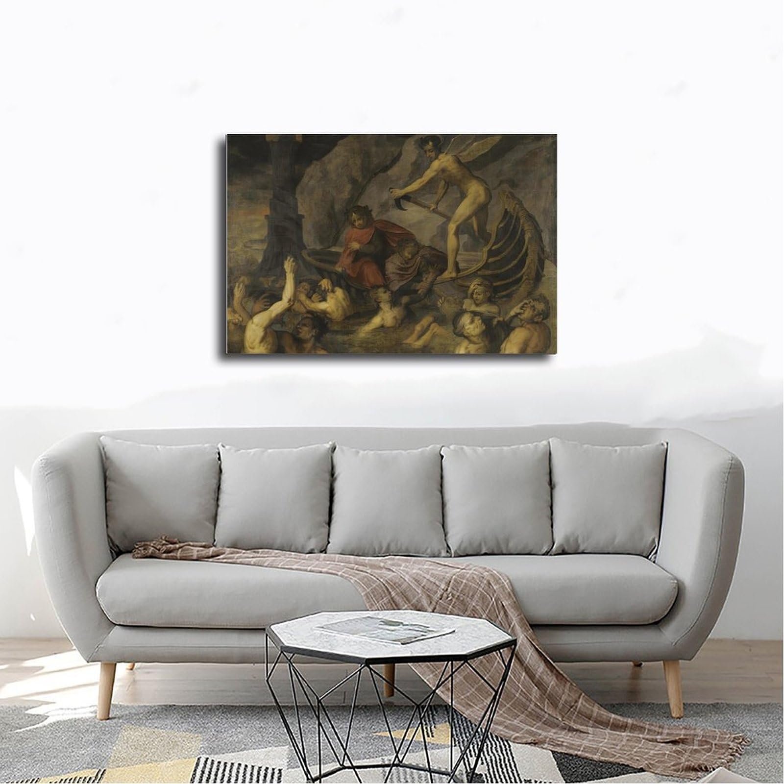 Póster de lienzo para decoración de dormitorio, diseño de escena de la