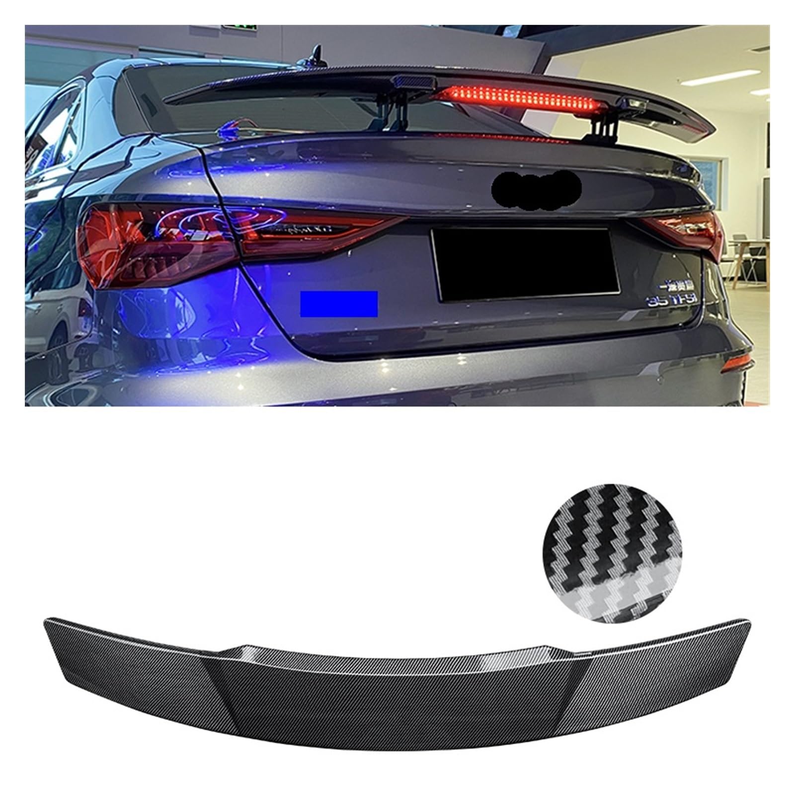 Car Electric Rear Spoiler Smart Lift Wing Trunk Tail Remote Control Accessories Compatible With A3 2014 16 18 20 21 2022