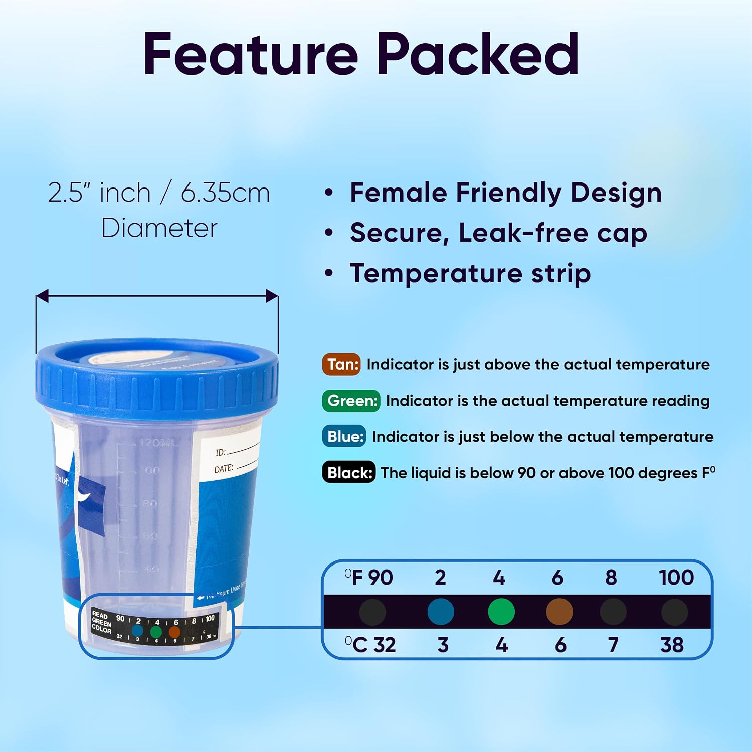 Prime Screen-5 Panel Multi Drug Urine Test Cup (AMP,COC,mAMP/MET,OPI,THC) T-Cup -[5 Pack]-TDOA-254