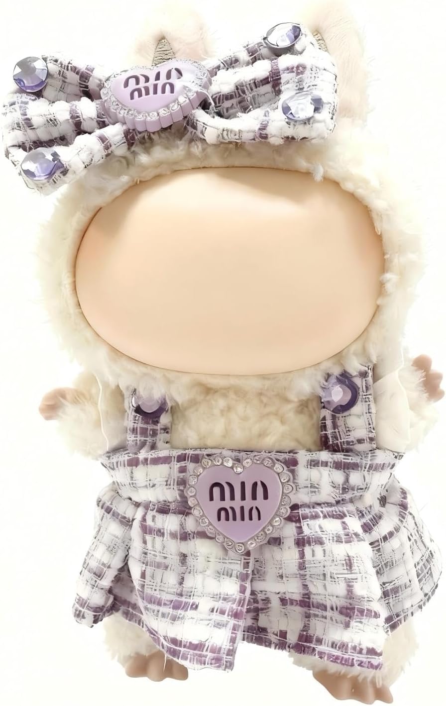 Clothes Set for Labbubu Dress Up,17cm Outfit for Labubu,Accessories for babubu (Purple)