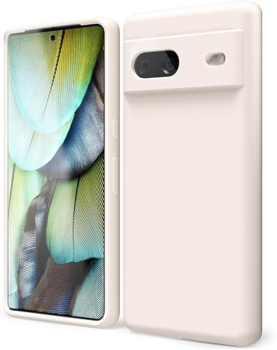 oakxco Funda para teléfono Google Pixel 7 de silicona líquida, bonita funda delgada y delgada de goma suave de TPU para mujeres y niñas, estética de