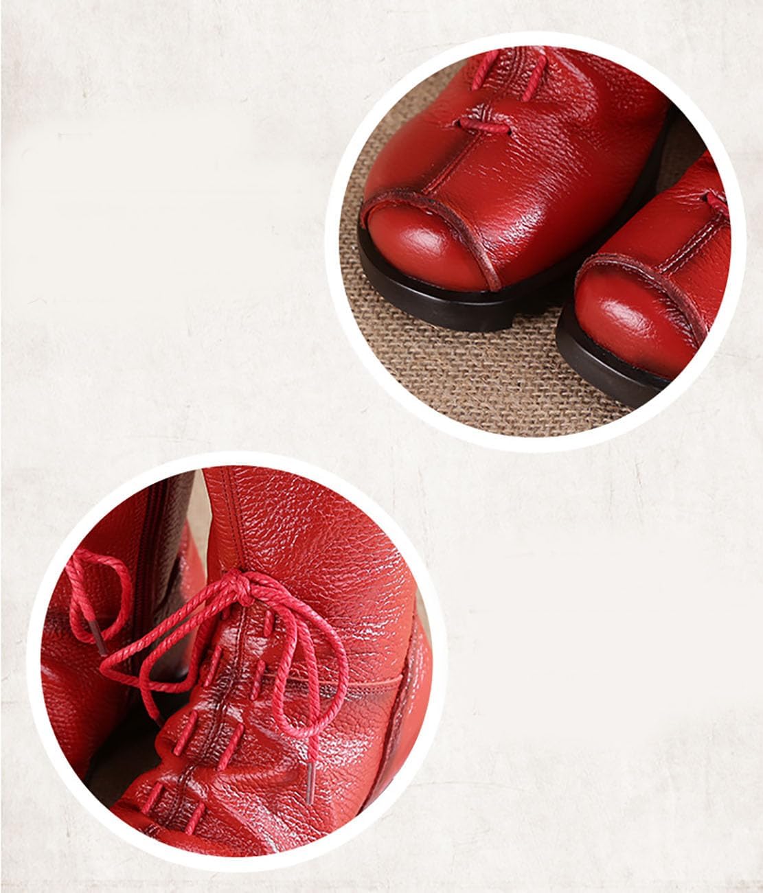 Women PU Leather Comfortable Combat Waterproof Ankle Boots Warm Fur Snow Slip On Classic Mid-calf Fur Lining Fashion Multiple Colors Winter Boots