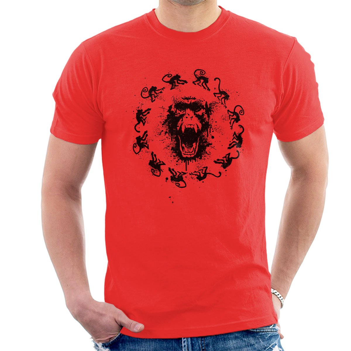Cloud City 7 Monkey Fever 12 Monkeys Men's T-Shirt, Red, L