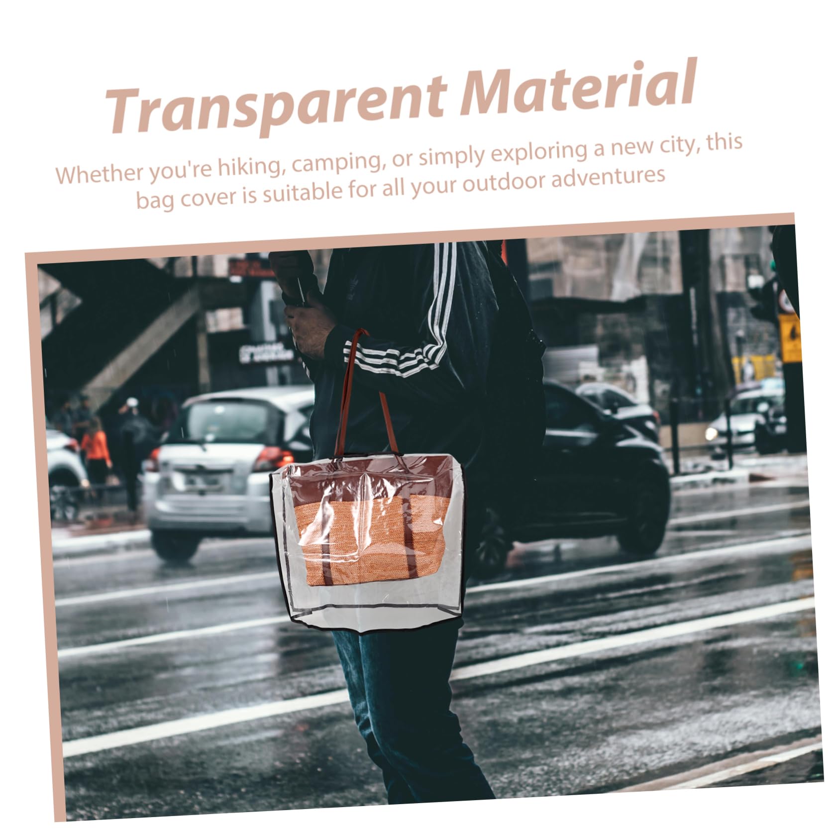 SUPVOX Chubasquero Bolso Transparente Bolsa Mochila Impermeable Transatlántico Húmedo Escapar Protector De Lluvia para Bolso Bolsos Bolso De Mano Montón De Polivinilo