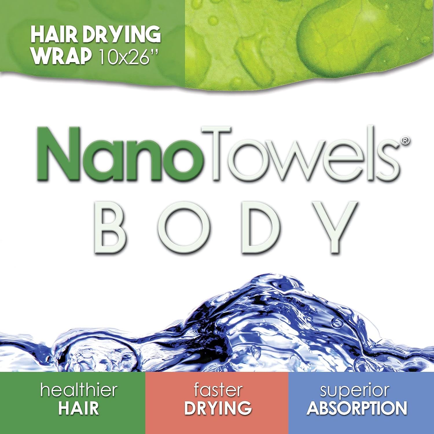 Nano Towels Hair Drying Wrap Twisty Towel | Designed For Drying Fine, Delicate, Thinning, Curly and Frizzy Hair | Replaces Hair Dryers, Cotton Bath Towels & Microfiber Cloth. One Size Fits All 1-Wrap : Beauty & Personal Care