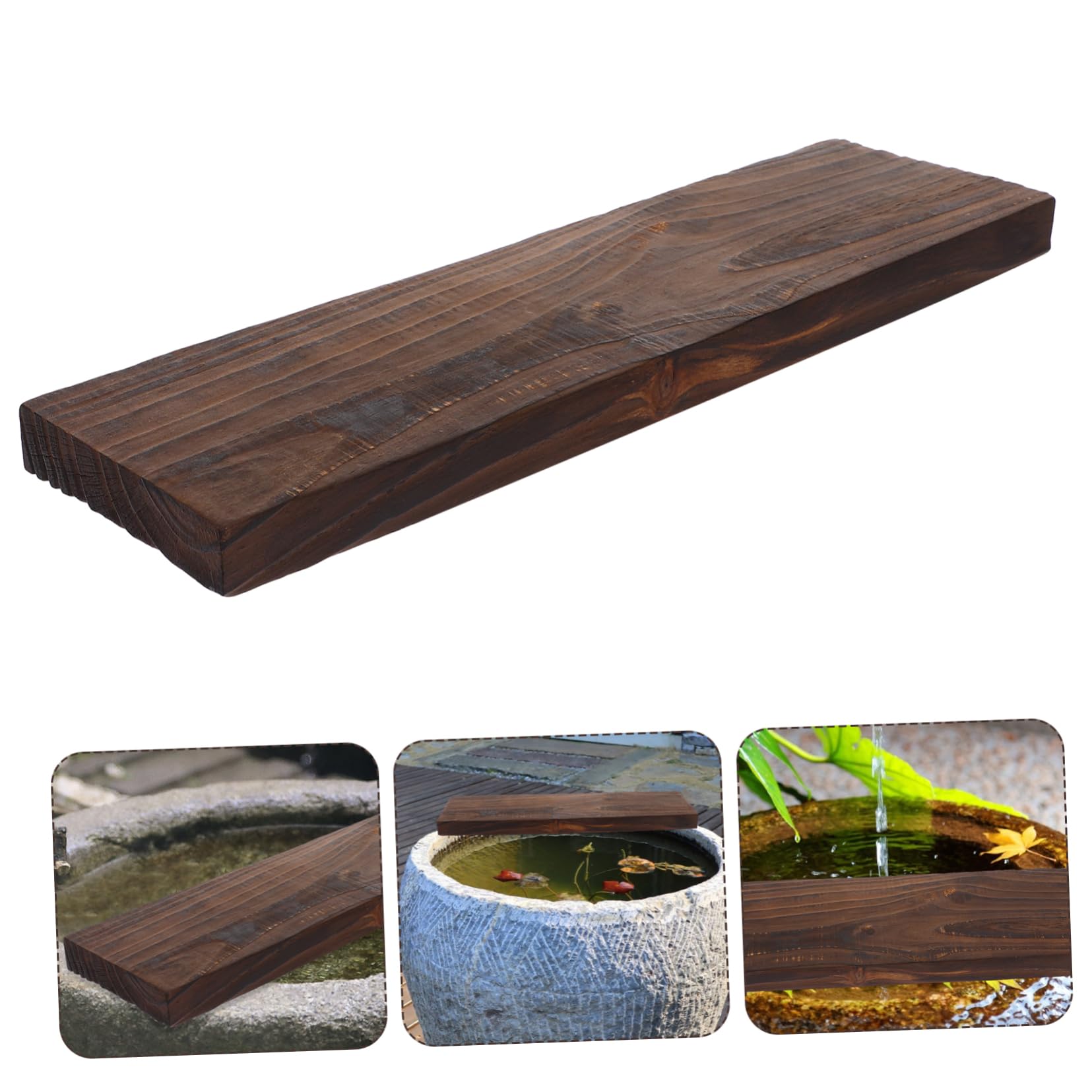 ERINGOGO Fish Tank Wood Board Decor Natural Wood Board for Aquarium Landscape Prop