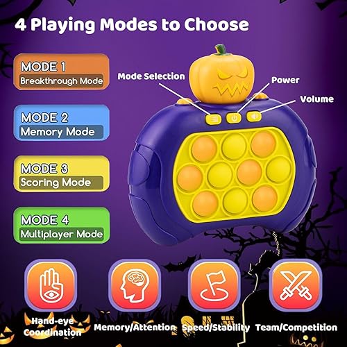 Miniatura 3 de Juguete para ansiedad de presionar burbujas rápidas, juego sensorial interactivo de empuje rápido, juego de botón para niños y adultos, juguete de