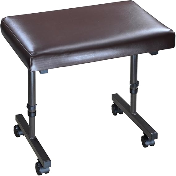 Aidapt Height Adjustable Leg Rest Stool With Castors Feet and Easy