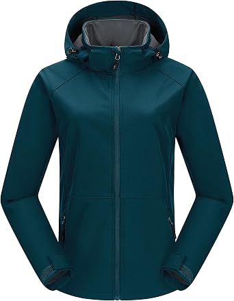 33,000ft Womens Softshell Jacket with Removable Hood Fleece Lined Jacket