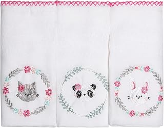 Papi Textil Fralda Bordados Karinho 70Cm X70Cm Contem 03 Un