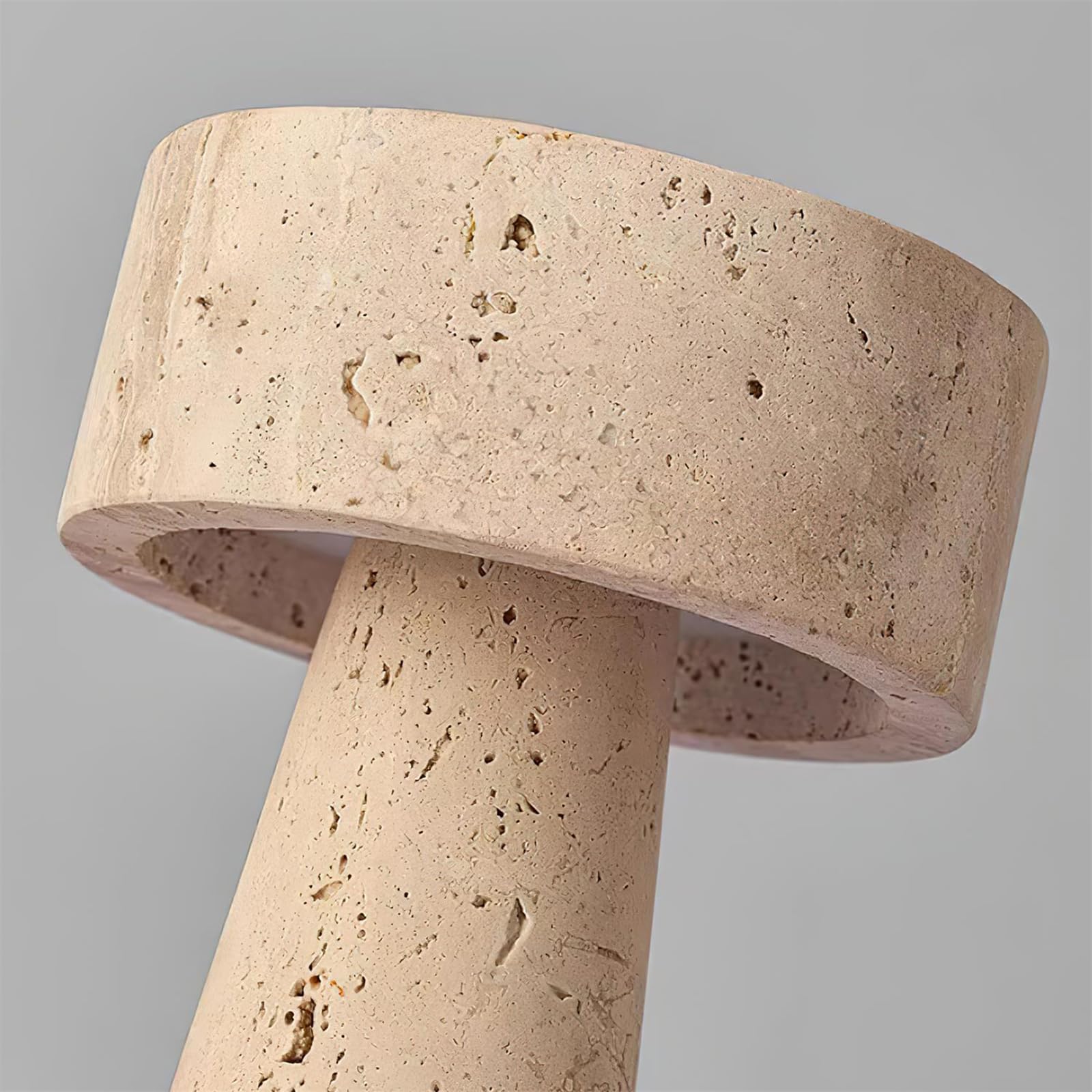 Lampa Stołowa Z Naturalnego Trawertynu, Lampa Biurkowa Z Kamienia W Stylu Minimalistycznym W Duchu Wabi-sabi, ściemnialna Lampka Nocna, Rzeźba Artystyczna Jako Dekoracja Do Sypialni Salonu Przedpokoju