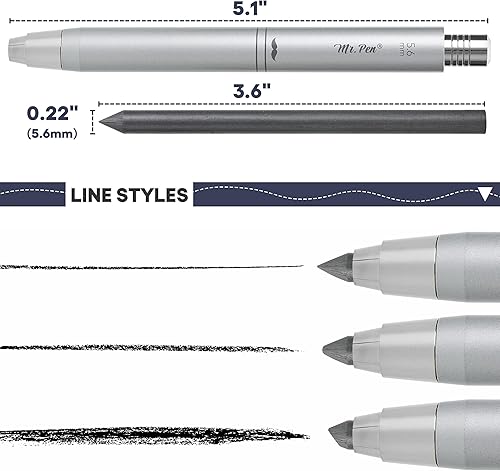 Miniatura 2 de Mr. Pen - Lápiz de embrague mecánico de 0.220 in, lápices de dibujo para dibujar